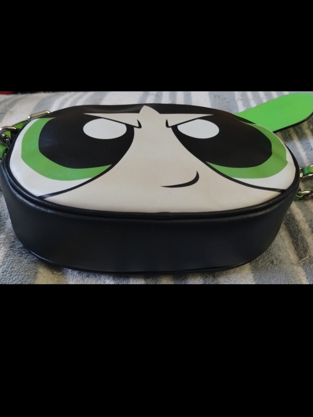 Moschino Ss16 Moschino Powerpuff Girls buttercup crossbody Green and Black cross - Picture 8 of 10